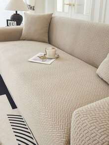 1PC Jacquard Sofa Cover, Living Room Short Plush Sofa Cover, Elastic Sofa Cover Thicken Anti-Slip Sofa Slipcovers For Living Room Bedroom Outdoor Sofa Protection Pet Stain Prevention 4-Season Sofa Seat Cushion Cover For L-Shaped Single Seat Recliner And 1/2/3/4 Seater Sofas Detachable And Machine Washable Sofa Cover - Wine Red a - View 22