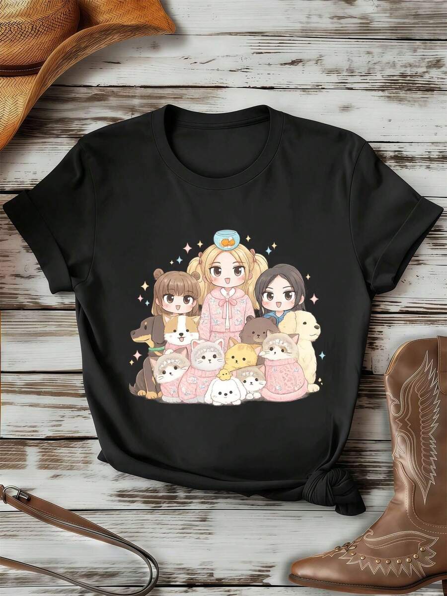 Women T-Shirts - Black - View 1