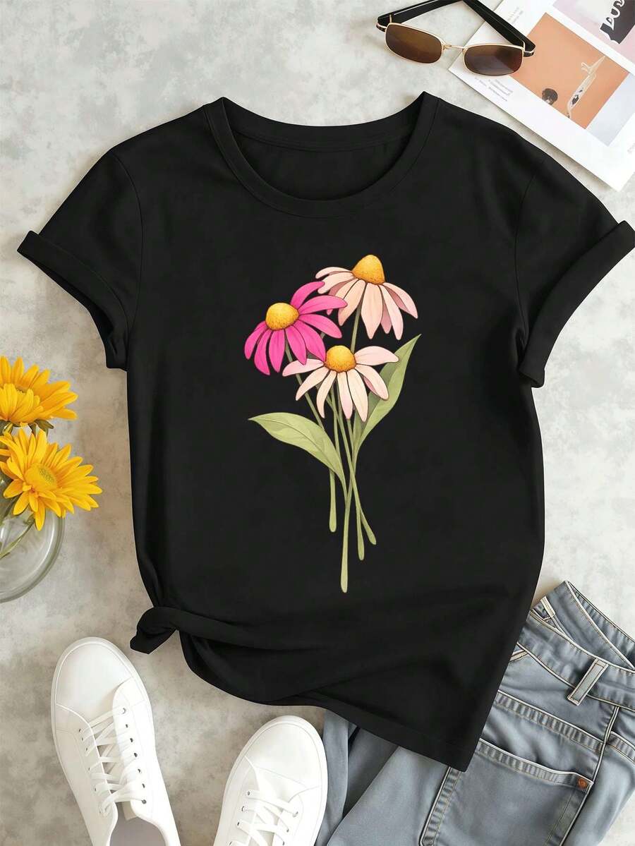 Women T-Shirts - Black - View 1