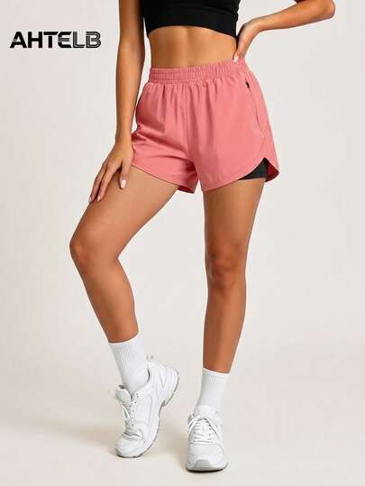  Quần short thể thao nữ AHTELB với lớp lót nén màu đen, cần thiết cho phòng tập, chạy bộ, yoga, co giãn và thoải mái, quần áo thể thao và quần short thường ngày cho nữ, trang phục mùa hè, quần short đạp xe, quần short chạy bộ, trang phục thể dục, quà tặng cho bạn bè, vợ và bạn gái.