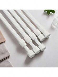Adjustable Telescopic Shower Curtain Rod - No Drilling Installation, Non-Slip Handle, Durable Plastic - Suitable For Home, Office And Balcony - Multicolor - View 1
