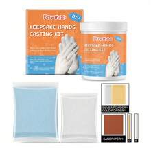 Kit de Modelo 3D de Yeso Dowmoo, Polvo para Moldes de Mano, Polvo para Clonación, Polvo para Creación de Moldes de Mano 3D, Molde de Mano de Yeso - 1 - Ver 1