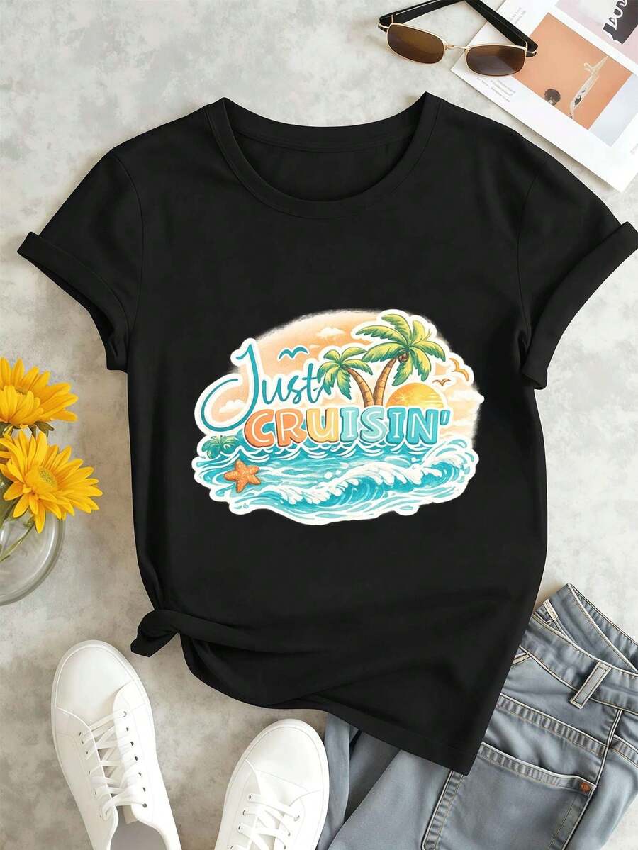 Women T-Shirts - Black - View 1
