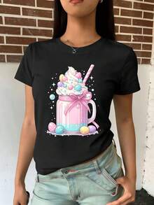 Women T-Shirts - Black - View 2