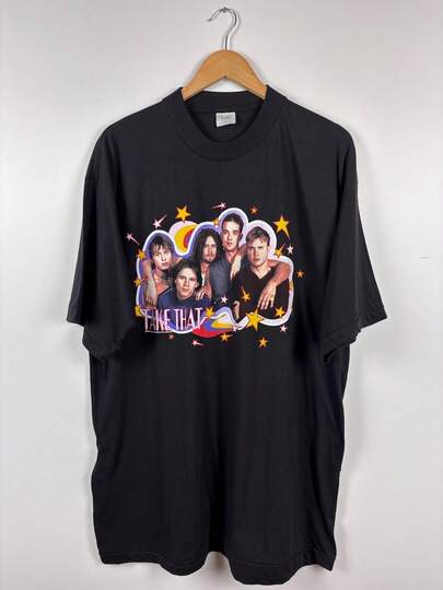 Vintage Take That Nobody Else Tour 1995 T-Shrit Black Mens Size XL 100% Cotton Black T Shirt Unisex