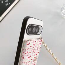 1件装优雅心形波点印花卡包斜挎钱包手机壳，兼容谷歌Pixel 10/9 Pro XL/8/7/6/9a/8a；镜面PU皮革卡槽钱包手机壳，兼容三星Galaxy S26/S25 Edge/S24/S23/S22/S21/S20 FE/Note 20 Ultra/A17/A16/A15/A07/A52/A53/A54/A25 5G；多功能保护套，适用于小米Note 15 Pro/14/13 4G/Poco C75。 - 愛心12 - 查看 7