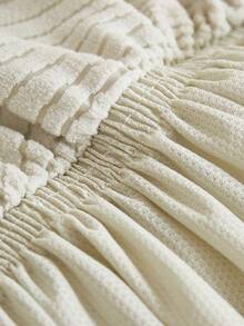 1pc Beige Seashell Pattern Stretch Sofa Cover, Thick Romantic Style Sofa Slipcover Fit For 1/2/3/4 Seater L-Shaped Sofa, Suitable For Living Room, Bedroom, Hotel - Silver-gray - View 9