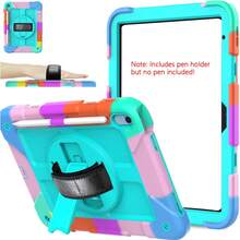 Tương thích với iPad (A16) thế hệ thứ 11 11 inch (2025), thế hệ thứ 10 10.9 inch (2022) và 12 inch (2026) có khe cắm bút, ốp lưng thế hệ thứ 9/8/7, 10.2 inch (ra mắt năm 2021/2020/2019), A11+ Plus / A9+ Plus 11 inch 2026/2024 với chân đế xoay 36 độ, ốp lưng máy tính bảng chống sốc. - Màu xanh băng hà rực rỡ - Xem 11