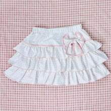 Mini Faldas para Mujer dulce lindo Jupe moda verano japonés 2025 Faldas Mujer De Moda arco lunares volantes Y2k Falda - 1705 - Ver 1