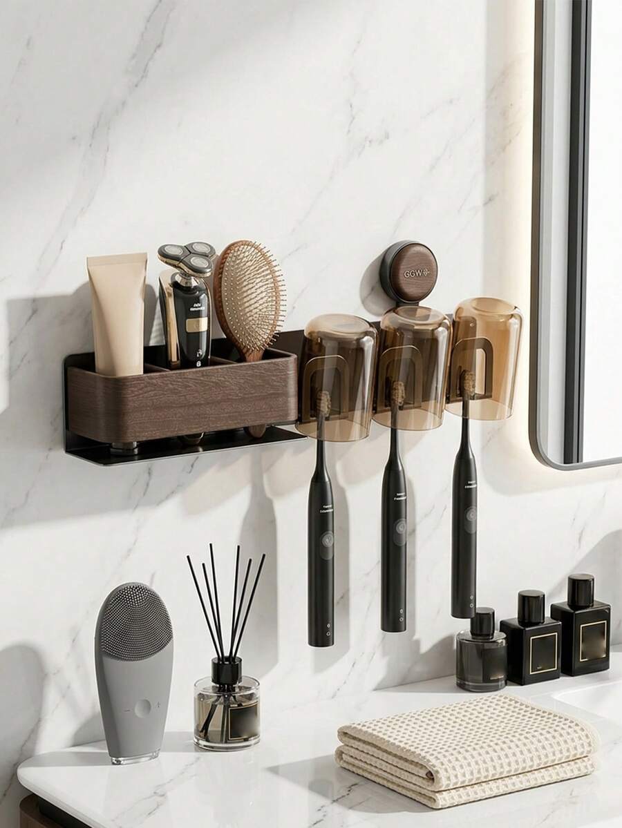 1 Giá đỡ bàn chải đánh răng có giác hút (kèm nắp chống bụi) - Không cần khoan, gắn tường, dùng trong phòng tắm. Được thiết kế đặc biệt cho bàn chải đánh răng của trẻ em và gia đình, với thiết kế an toàn cho trẻ em, tránh tiếp xúc ngoài ý muốn và không có cạnh sắc nhọn. Lý tưởng để sử dụng trong phòng tắm gia đình, khách sạn và những nơi tương tự. - Nhiều màu - Xem 1