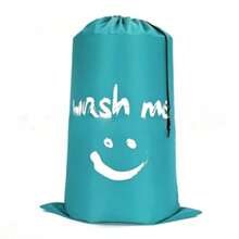 1pc Travel Laundry Bag, Clothes Storage Organizer, Large Capacity Portable Drawstring Bag, Waterproof Nylon Mesh Storage Container, Essential Travel Accessories Packing Organizer, Lightweight Foldable Garment Bag, Home Organization Solution, Multi-Purpose Portable Storage Bag, Quick Dry Laundry Hamper, Convenient Travel Gear Bag - View 5