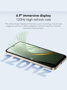 Xiaomi POCO C81 Pro Versão Global Smartphone, Ecrã Imersivo de 6,9" com Taxa de Atualização Elevada de 120Hz, Processador Octa-Core Potente, Capacidade de Bateria Grande de 6000mAh (Típica), Tecnologia Wet Touch 2.0, Google Gemini, Design Minimalista Elegante - Verde - Ver 4