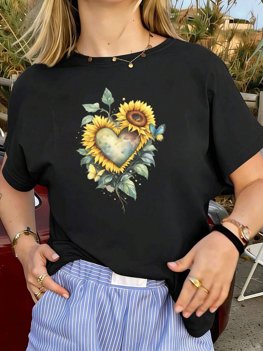 Women T-Shirts - Black - View 1
