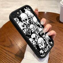 [24h Shipping From Mexico] For IPhone 6 Plus Mobile Phone Case Sky Eye Ladder Full Screen Skull Head Versatile Simple Graffiti Youthful Korean Casual Niche Collision-Free Unique Fashion High Quality Interesting Elegant Creative Anime Japanese Air Cushion Protection For Girls Cute Durable Soft Cartoon Funny Dustproof High Quality Cool Personality Cute Popular Vitality Playful Shock Absorption Textured Style Ins Cute Modern Exquisite New Design Gift Dirt Resistant Lightweight And Non-Slip - 黑色 - 查看 4