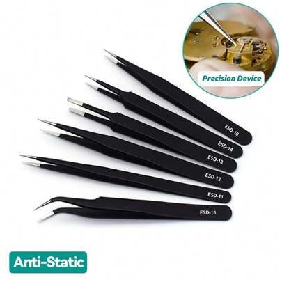 Bộ 6 nhíp đa năng, nhíp độ chính xác cao, nhíp mini đầu nhọn cong, dụng cụ sửa chữa, dụng cụ vệ sinh, loại bỏ bụi, chất tẩy rửa, nhiều kích cỡ, dùng hàng ngày, quà tặng cho Ngày Valentine, kỷ niệm và tiệc sinh nhật.