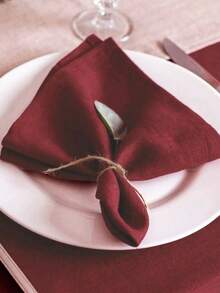 2/6/12pcs Wine Red Napkins, Solid Color, Skin-Friendly, Absorbent, Suitable For Restaurant, Home, Banquet, Holiday Party Decoration, Breathable, Lightweight - Red - View 8
