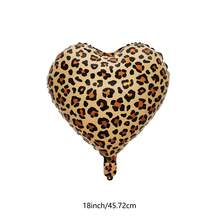 18 Inch Leopard Print Heart Shaped Foil Balloon, Suitable For Wedding, Bachelorette Party, Birthday, Holiday Decoration - Multicolor - View 4