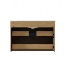 75cm Bathroom Cabinet In Light Oak With Ample Storage Space – 2 Drawers - Unta - View 8
