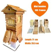 10 X Auto Flowing Honey MIni Hive Beehive Frames+Bee Brood Super Wood Box House - 預設 - 查看 10