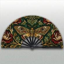 1 Piece Of Universal Handheld Fan For Men And Women – Victorian Retro Moth/Flower Pattern, Portable Cooling Fan, Suitable For Daily, Outdoor, And Office Settings – Elegant Decorative Accessory For Weddings And Parties, Also A Stylish Companion. - Multicolor - View 9
