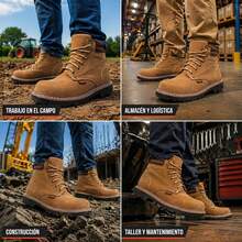 Men's Economical Leather Work Boot, Stitched, Heavy Duty, RGM - Camel - View 2