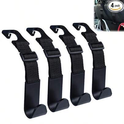 Verstellbarer Kopfstützen-Haken fürs Auto, multifunktionaler Autositz-Rückenlehnen-Aufhänger, universeller Autohänger zum Aufhängen von Taschen, Einkäufen, Geldbörsen usw.
