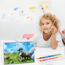 2PCS Foldable White Diorama Box Kit - 11.8x8.7x8.3 Inch Cardboard Display Box With Double-Sided Tapes Transparent Plastic Cover Crafts, Miniatures, Figurines School Projects - Default - View 6