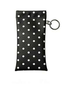 1pc Polka Dot Eyeglass Pouch With Keychain Portable Scratch-Resistant Soft Glasses Case For Women, Durable Eyewear Storage Bag, Perfect For Daily Use, Travel - Multicolor - View 11