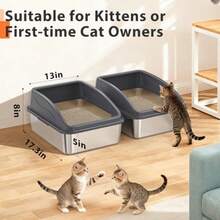 Cat Litter Box - Dark Gray - View 3