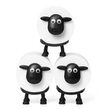 Soporte para papel higiénico con diseño de oveja adorable, dispensador de papel higiénico de pie en 3D con forma de oveja negra interesante, estante de almacenamiento de papel higiénico para el baño, decoración animal adorable para organizar el papel higiénico, regalo ideal para el hogar y el baño - Unitalla - Ver 4