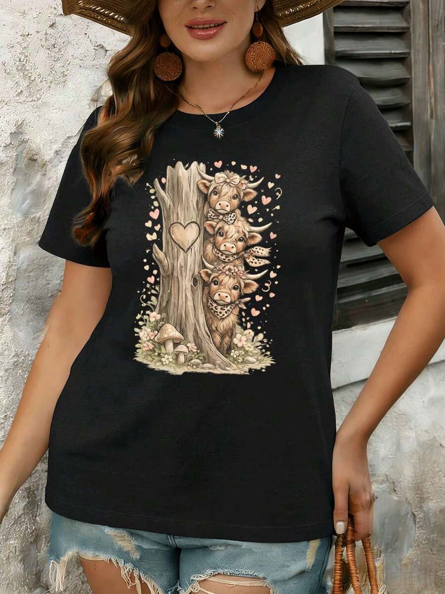Women T-Shirts - Black - View 1
