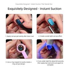 MIANEL GEL 2026 New Handle Ring Cat Eye Magnetic Tool, Strong Magnetic Tool, Easily Create Hollow Cat Eye Effect Within 3 Seconds, Suitable For Beginners, Applicable For Nail Salons And Home Use - Multicolor - View 5