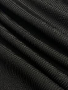 1 chiếc áo tank top nữ màu đen trơn không tay kiểu dáng tối giản, độ co giãn vừa phải, thích hợp mặc mùa hè, cổ tròn. - màu đen - Xem 9