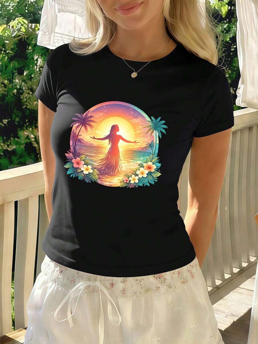 Women T-Shirts - Black - View 1