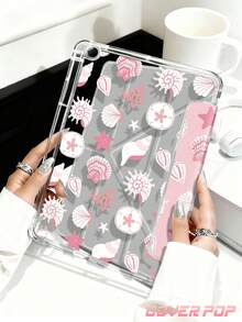 Ốp bảo vệ máy tính bảng họa tiết vỏ sò và sao biển màu hồng, phù hợp với iPad Air 8 (M4) 2026 (11 inch)/2026 (13 inch), 9.7/10.2/10.5/10.9/12.9/Pro 11/A16, thế hệ thứ 10, Galaxy Tab S6 Lite 10.4 inch, Kindle Paperwhite thế hệ thứ 12 2024, Kindle (thế hệ thứ 11 - ra mắt năm 2024), chống sốc, bảo vệ mềm mại, chức năng tự động tắt/mở màn hình thông minh, gập chữ Y đa góc nhìn, phong cách đại dương mùa hè. - Nhiều màu - Xem 5