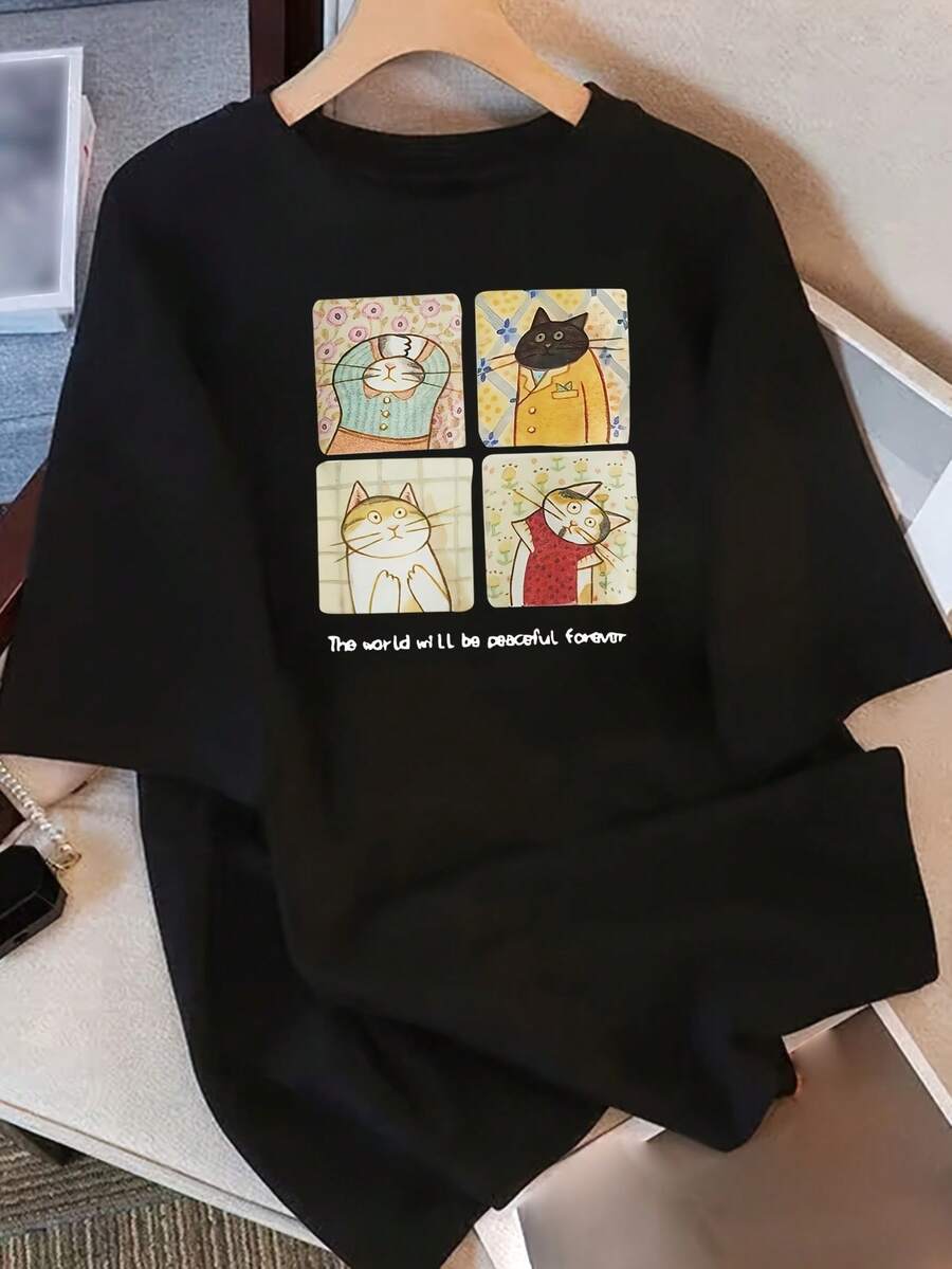 Women T-Shirts - Black - View 1