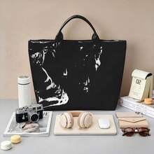 1pc Women' Elegant Lightweight Tote Bag - PVC-Fabric Handbag Suitable For Travel, Commuting, Parties, Hand Washable, Spacious Casual Purse For Clothing, Cosmetics Storage Gift For Family - Hồng - Xem 5