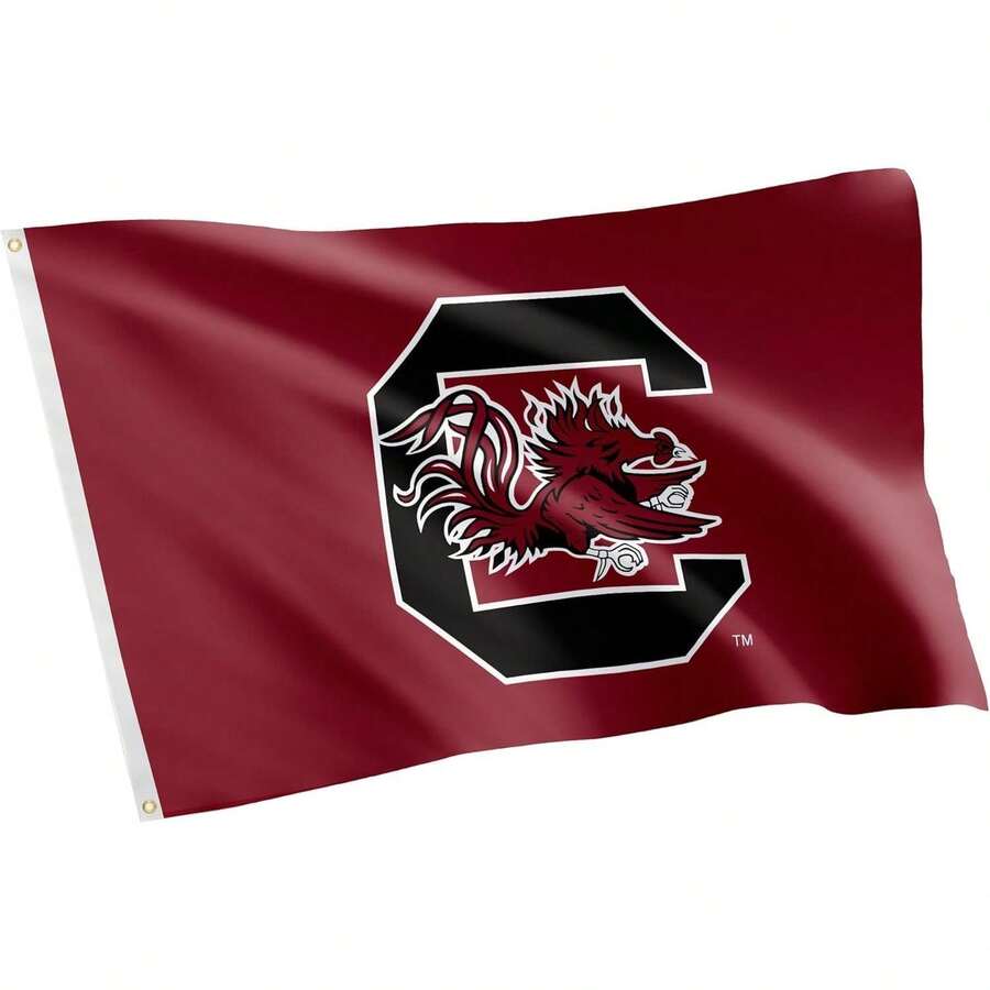 Desert Cactus University Of South Carolina USC Flag - 3 X 5 Feet Fightin Gamecocks Banner, IndoorOutdoor Durable Fabric, 100% Polyester Design (Style 1) - A - Xem 1