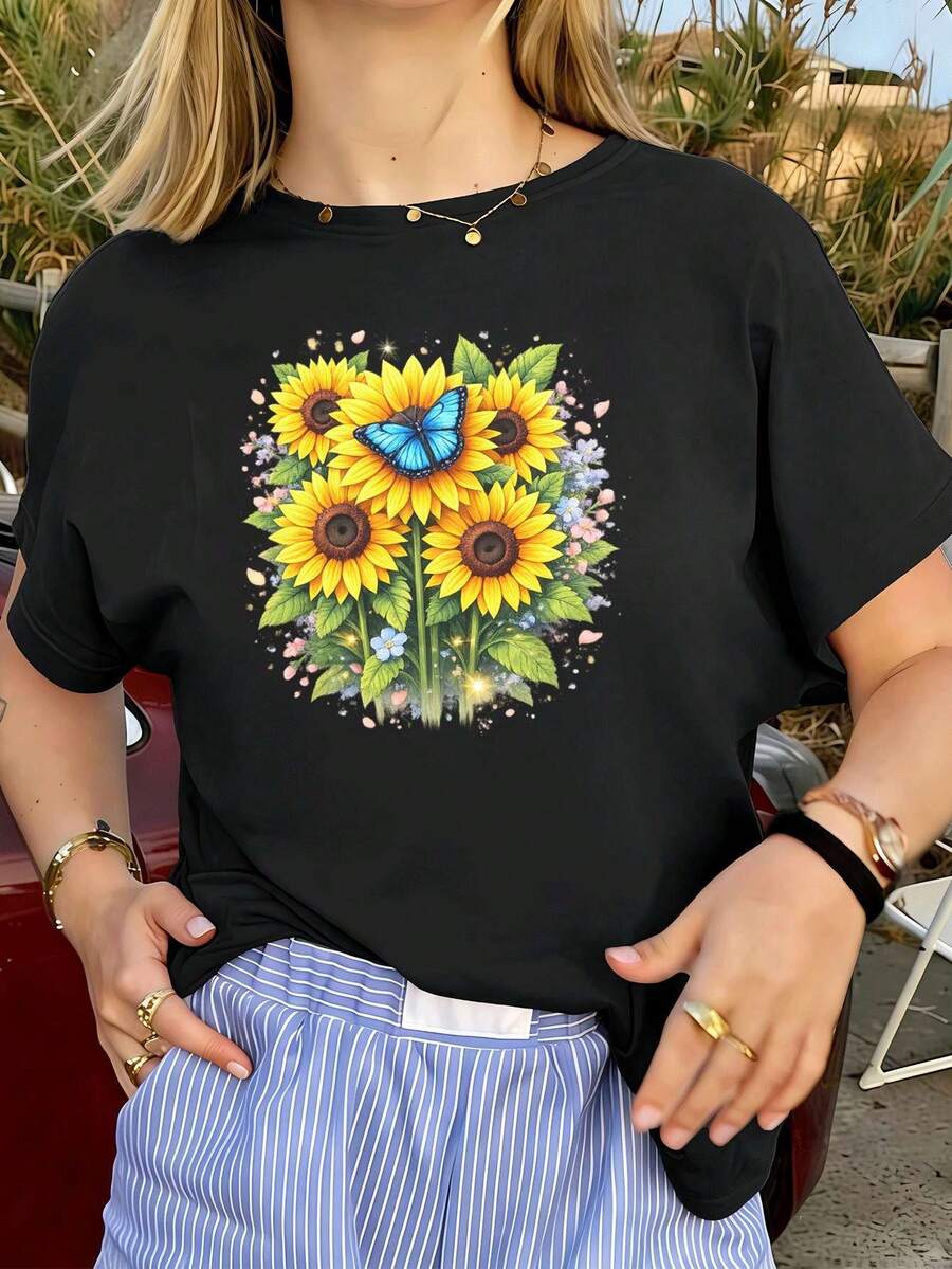 Women T-Shirts - Black - View 1