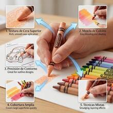 Crayones Jumbo Triangulares 12 Colores Set Escolar Antideslizante Niños - Multicolor - Ver 4