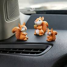 3 món đồ trang trí tiểu cảnh gia đình sóc mini dễ thương, trang trí nội thất xe hơi sáng tạo, đồ trang trí bàn làm việc, phụ kiện tiểu cảnh tự làm. - Con sóc nhỏ - Xem 2