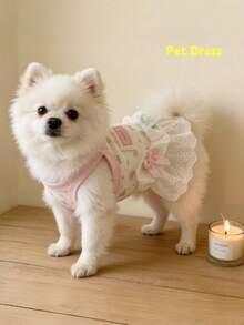 1pc Pet Dog/Cat Sleeveless Vest, Lightweight Summer/Spring Anti-Shedding Clothes For Pets, Cute Strap Dress For Small Dogs/Cats - Multicolor - View 7
