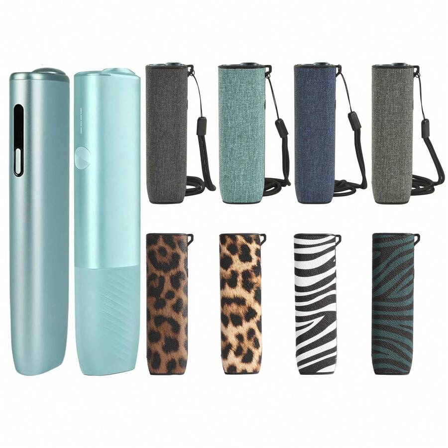 For IQOS Iluma I One Protective Case - Canvas Material With Anti-Drop Functions PU Leopard Print Fashion Storage Case - CASE - View 1