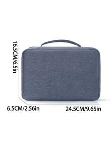 Large Hanging Cosmetic Bag, Women's Travel Toiletry Bag, Handheld Bag For Students Dorm Supplies And Study Supplies Toiletries Bag Wash Bag Holiday - Navy Blue - View 2