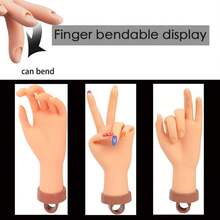 Bendable Nail Practice Hand With Mounting Bracket For Nail Art Training Realistic Fake Hand Model For Home DIY Use - Bendable Nail Art Practice Hand Model - View 7