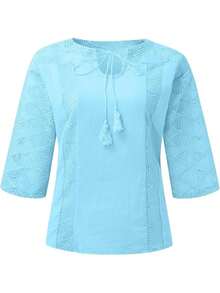 Women Tops - Blue - View 2