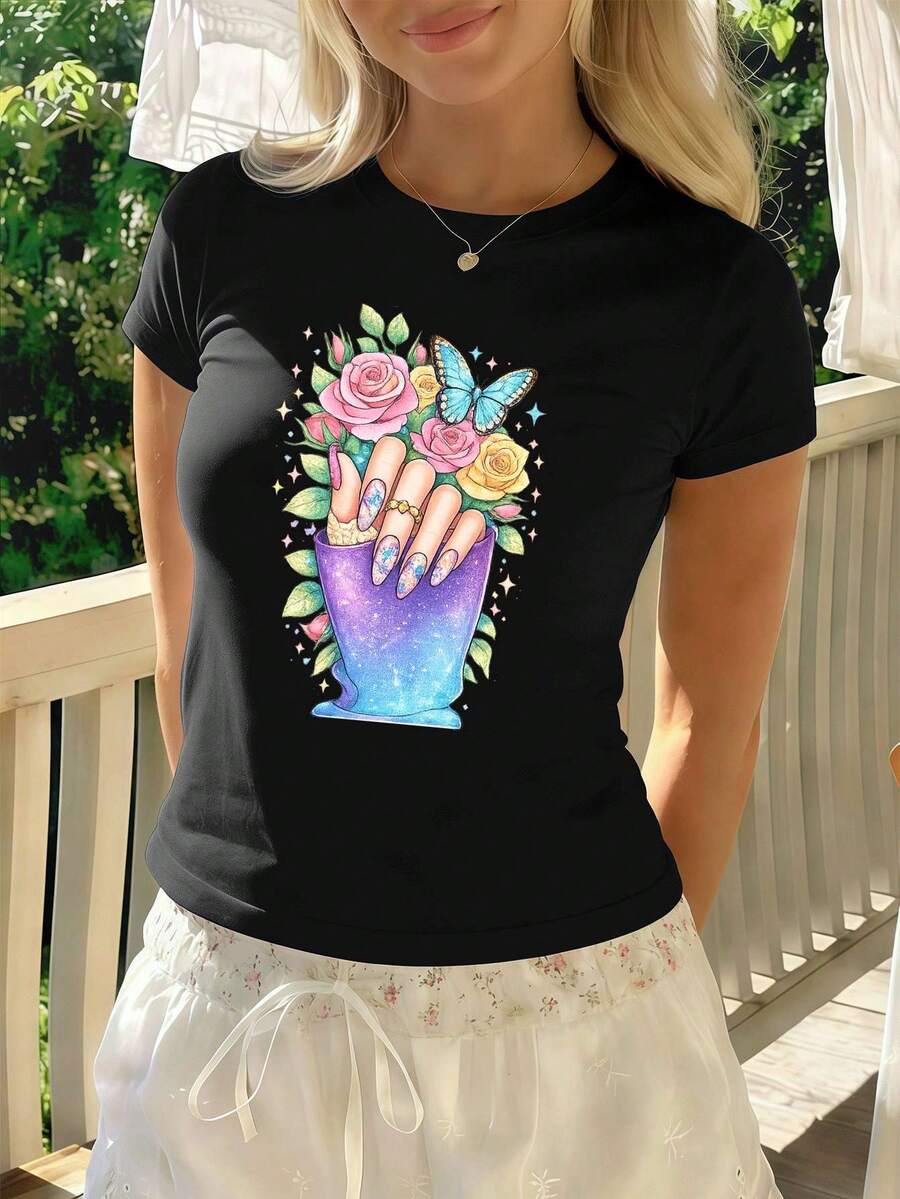 Women T-Shirts - Black - View 1