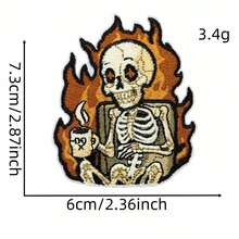 15PCS Flame Iron On Patches, Sew On Embroidered Applique Repair Patch DIY Crafts Projects For Clothing Jacket Jeans Pants Dress Backpack Hat Decorations Gifts - Multicolor - View 6