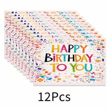 1pc Linen Birthday Theme Placemat, Breakfast Mat, Coffee Coaster, Bowl Pad, Birthday Party Decor, Kitchen Accessory, Easy Clean Dining Mat, Suitable For Home, Restaurant, Holiday Gift, Gift For Friends, Multi-Piece Set - Multicolor - View 36