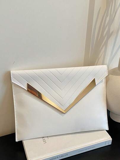 Fashionable Niche Design Women's Clutch Bag, New Stylish Jacquard Envelope Bag